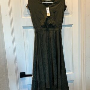 Banana Republic High Low Dress in Olive